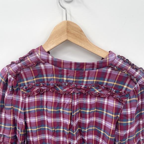 Matilda Jane | Millie All Day Ruffle Plaid Top // M - Picture 10 of 10
